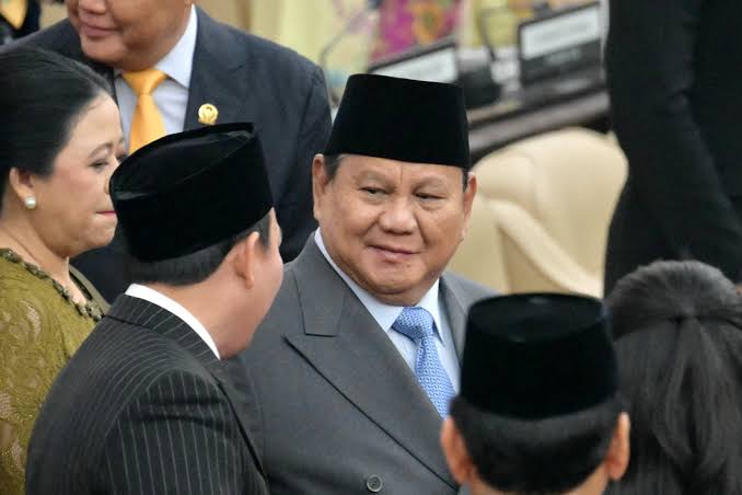 Indonesian President Prabowo Subianto at the annual state of the nation address before parliament in Jakarta